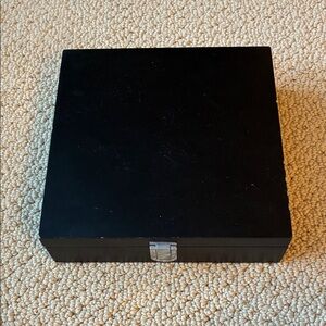 Brookstone Silver Flask Set with Black Case